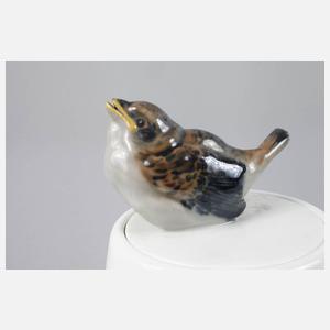 Meissen ”Spatz auf Dose”