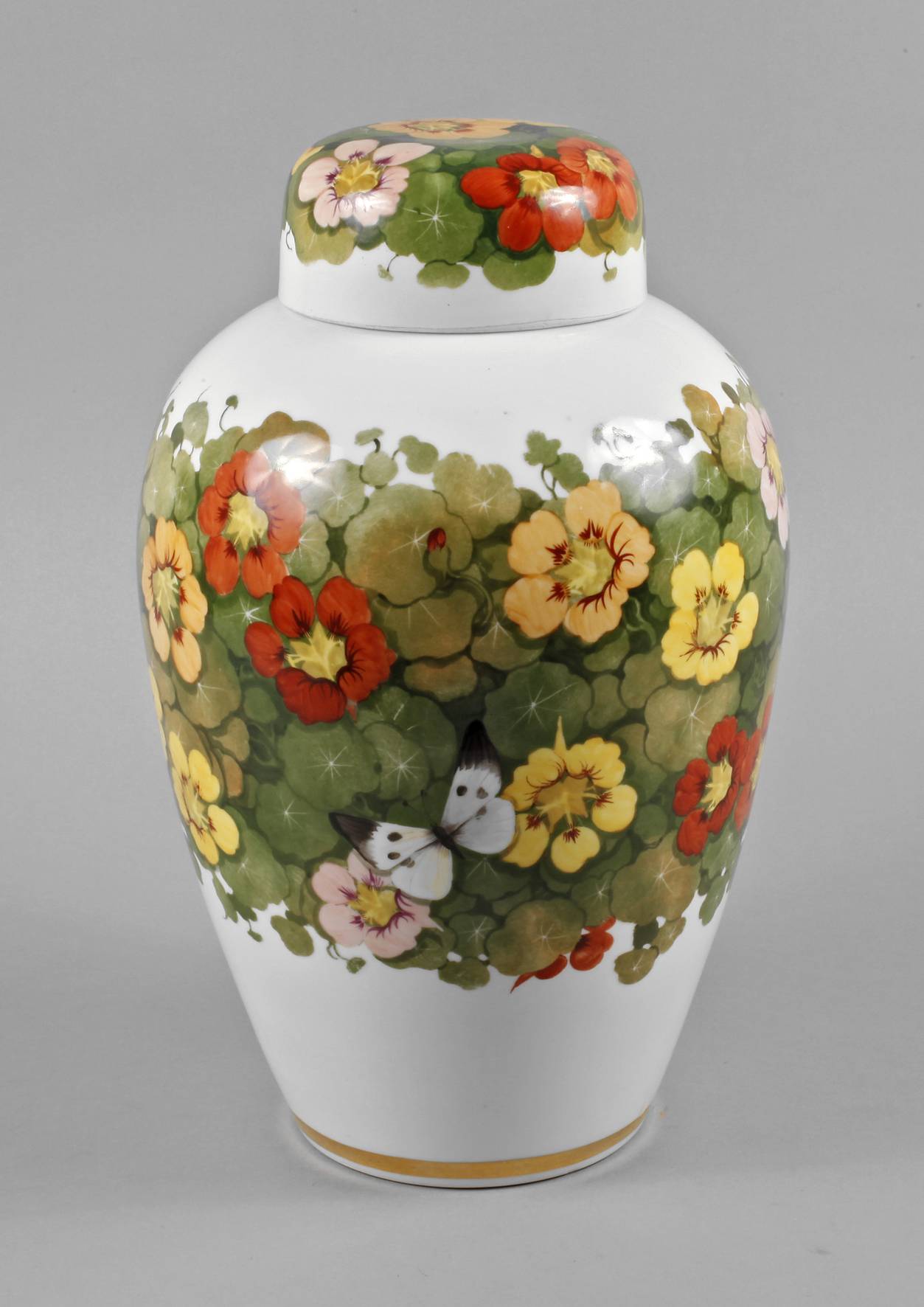 Nymphenburg große Deckelvase