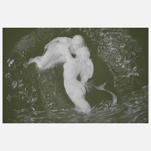 Pietzner & Co. Wien Wandteller Pâte sur Pâte