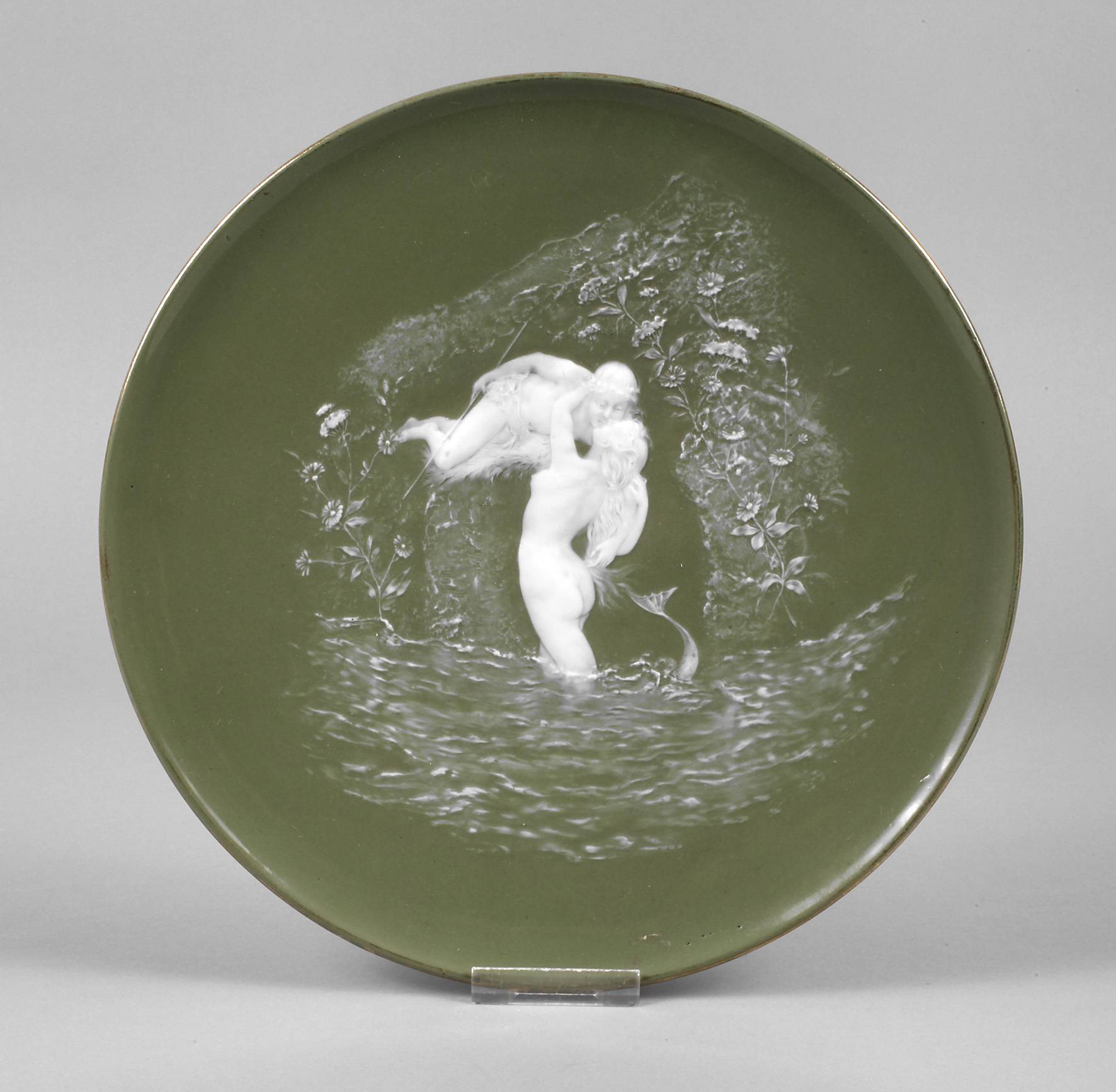 Pietzner & Co. Wien Wandteller Pâte sur Pâte