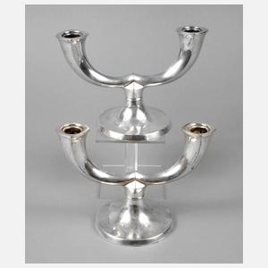 Paar Silberleuchter Arte déco