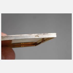 Feines Silberetui Art déco