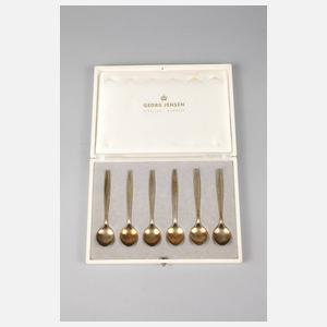 Georg Jensen sechs Mokkalöffel