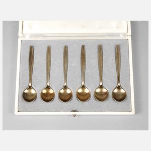 Georg Jensen sechs Mokkalöffel