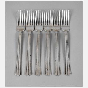 Sechs Speisegabeln Otto Prutscher