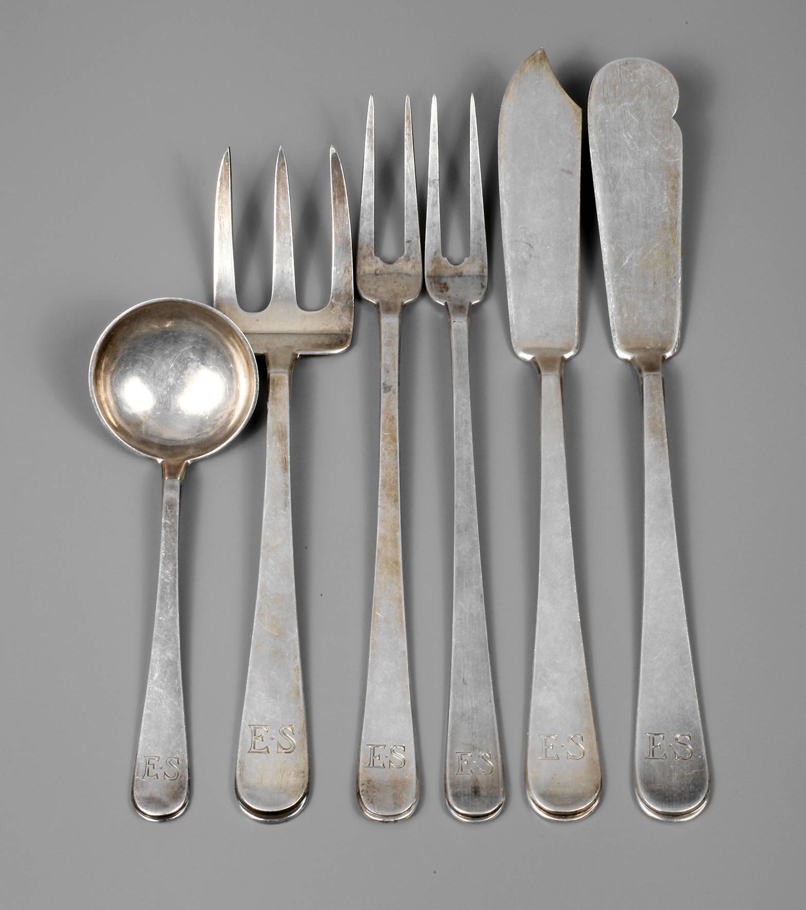 Silber sechs Besteckteile Gebhard Duvé