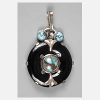 Anhänger mit Onyx und Türkisen111