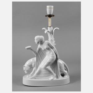 Fraureuth Lampenfuß ”Bacchantin mit Panther”