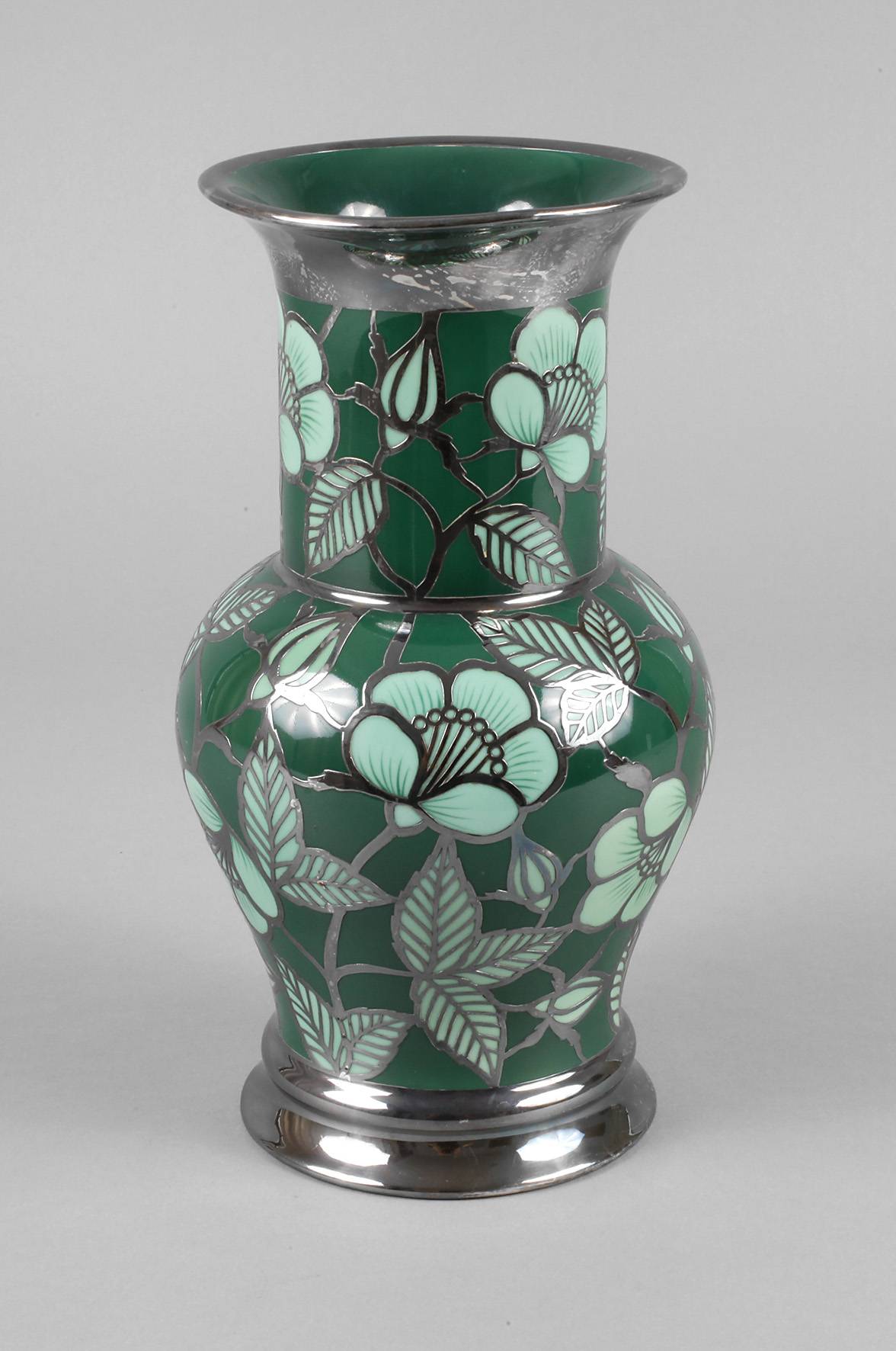 Spahr & Co. Vase Silberoverlay