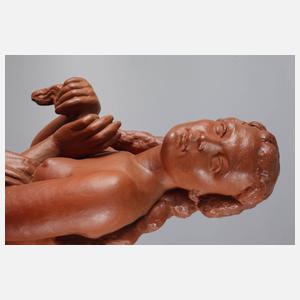 Keramos Wien stehender weiblicher Akt