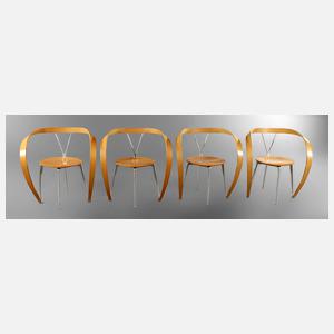 Vier Revers Esszimmerstühle von Andrea Branzi