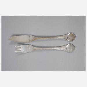 Silber Rosenthal Fischbesteck ”Lotus”