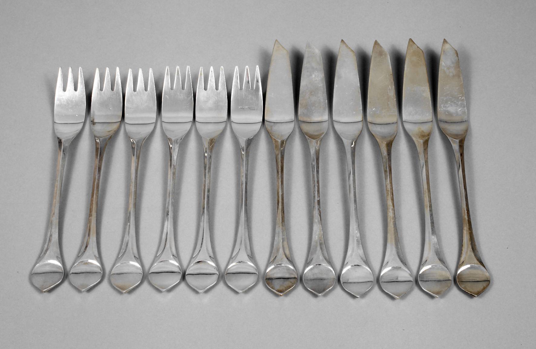 Silber Rosenthal Fischbesteck ”Lotus”