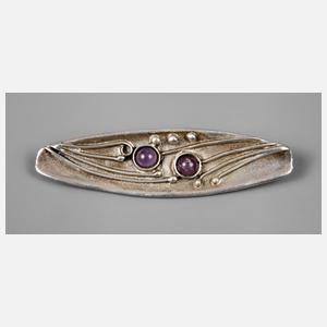 Brosche mit Amethysten
