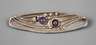 Brosche mit Amethysten
