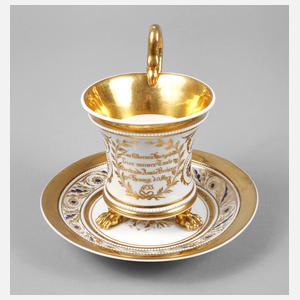 KPM Berlin Erinnerungstasse Silberhochzeit 1833