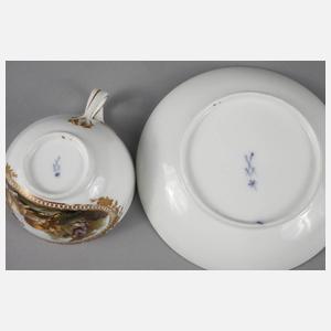 Meissen Vitrinentasse Schäferszene