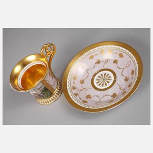 Schlaggenwald Böhmen Ziertasse Biedermeier