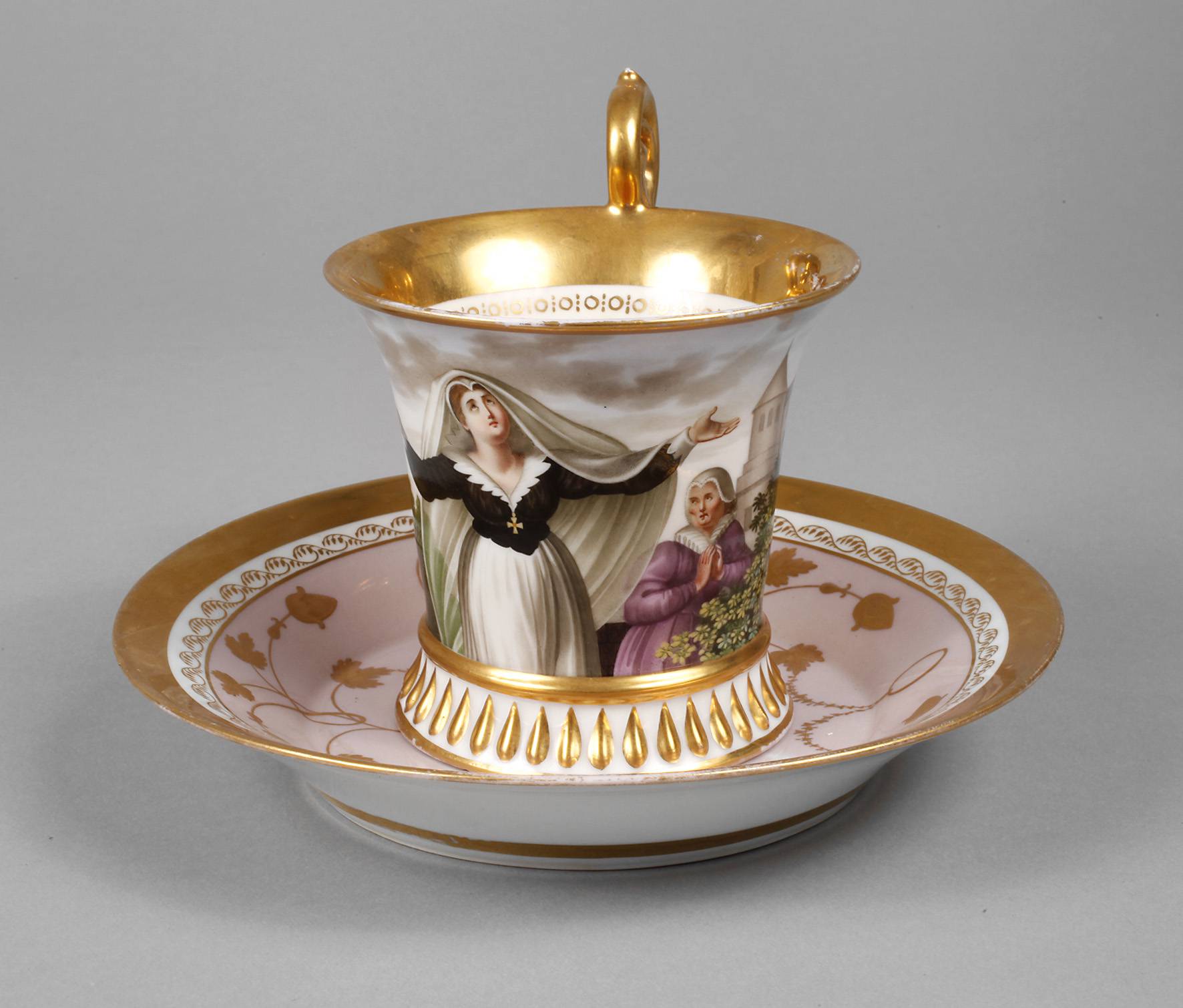 Schlaggenwald Böhmen Ziertasse Biedermeier