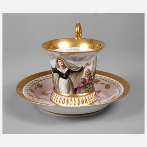 Schlaggenwald Böhmen Ziertasse Biedermeier