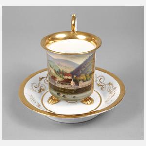 Ansichtentasse Biedermeier