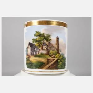 Ansichtentasse mit Deckel