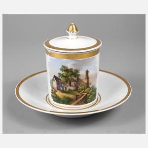 Ansichtentasse mit Deckel