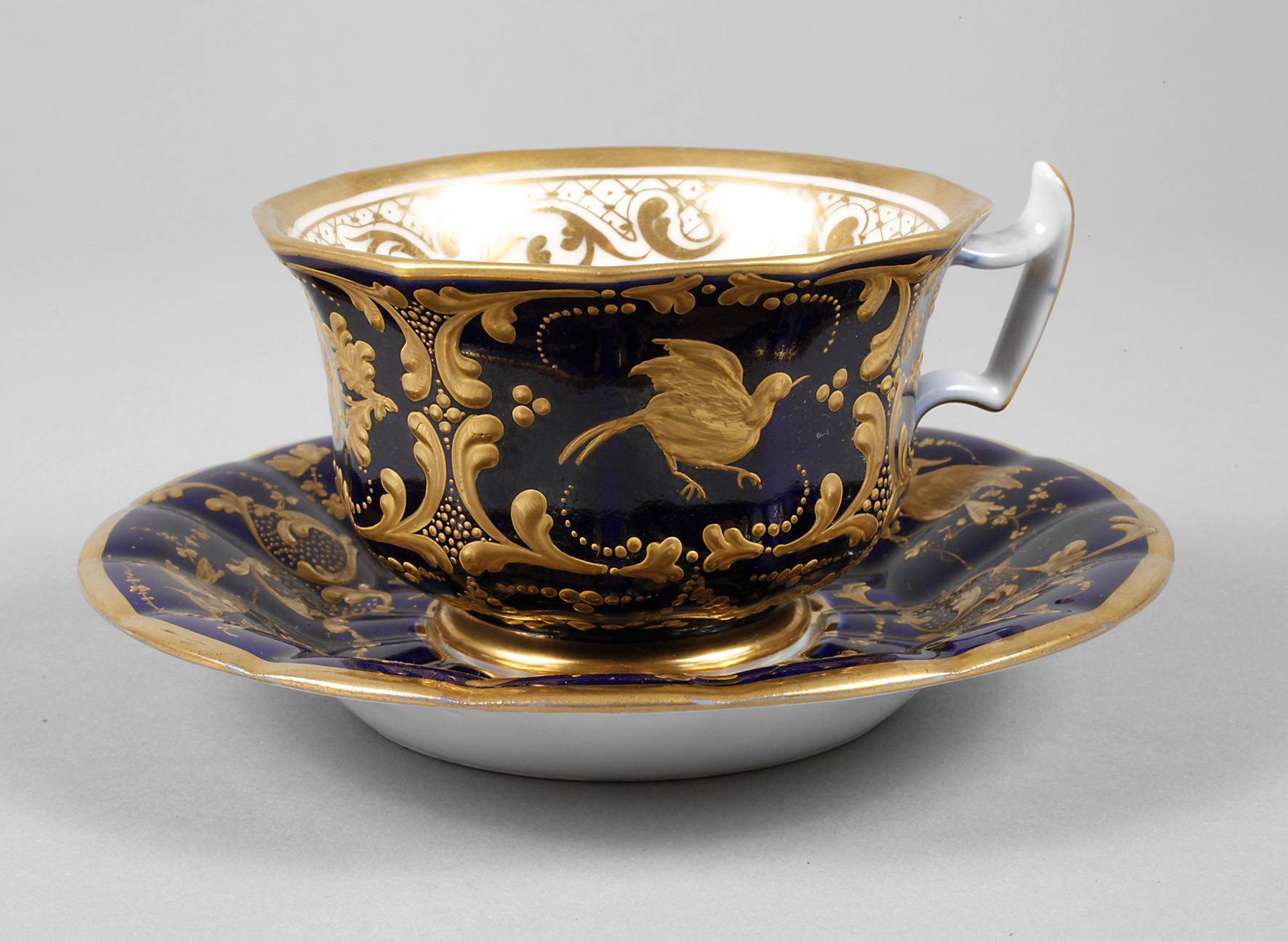 Biedermeiertasse Kobaltfond