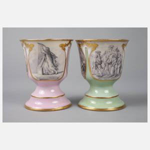 Paar Kakaobecher Biedermeier