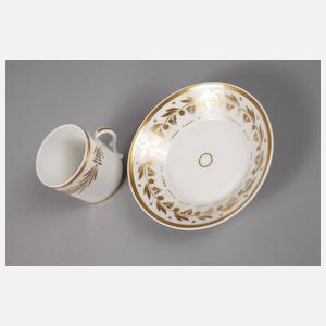 Vitrinentasse mit Schattenriss