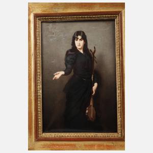 KPM Berlin Bildplatte Lautespielerin