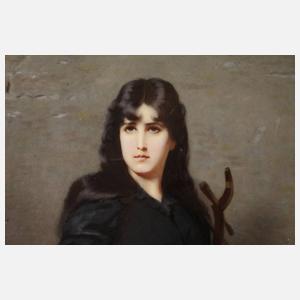 KPM Berlin Bildplatte Lautespielerin