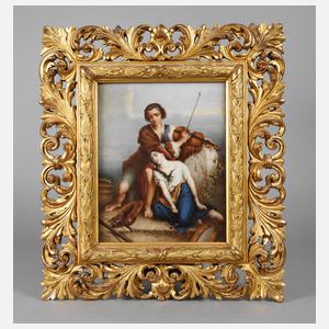 Große Porzellanbildplatte „Schmerzvergessen“