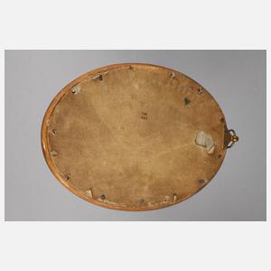 Ovale Porzellanbildplatte Mutter mit Kind