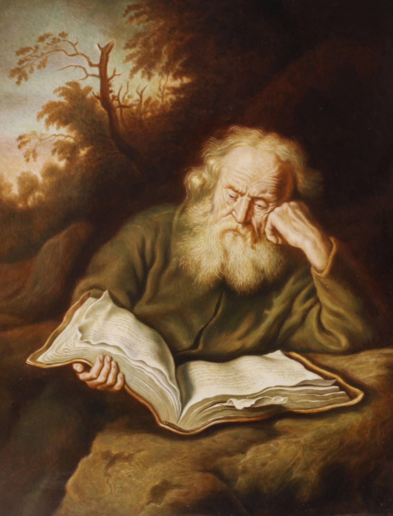 Porzellanbildplatte ”Der Eremit”