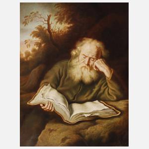 Porzellanbildplatte ”Der Eremit”