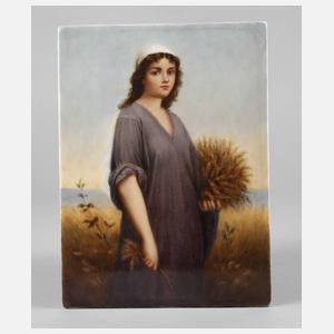 Bildplatte Mädchen mit Kornähren