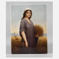 Bildplatte Mädchen mit Kornähren111