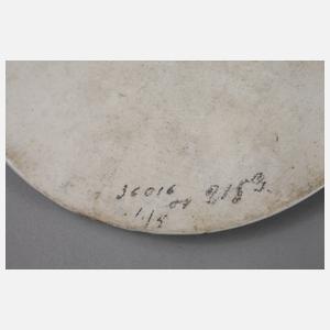 Porzellanplatte Watteauszene