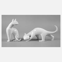 KPM Berlin Paar Katzen111