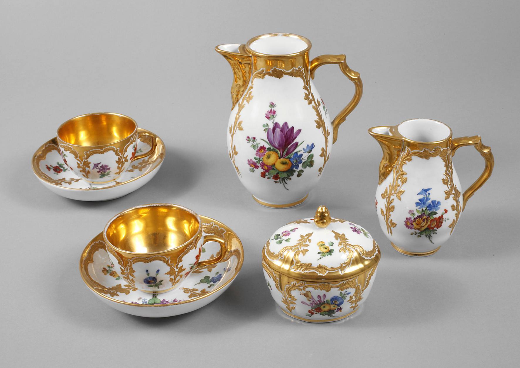 KPM Berlin Tête-à-Tête Blumenmalerei