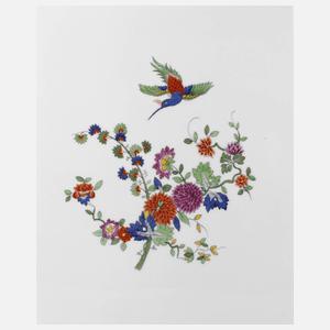 KPM Berlin Porzellanbildplatte Kakiemondekor