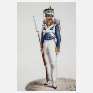 KPM Berlin Wandteller mit Offiziersabbildung