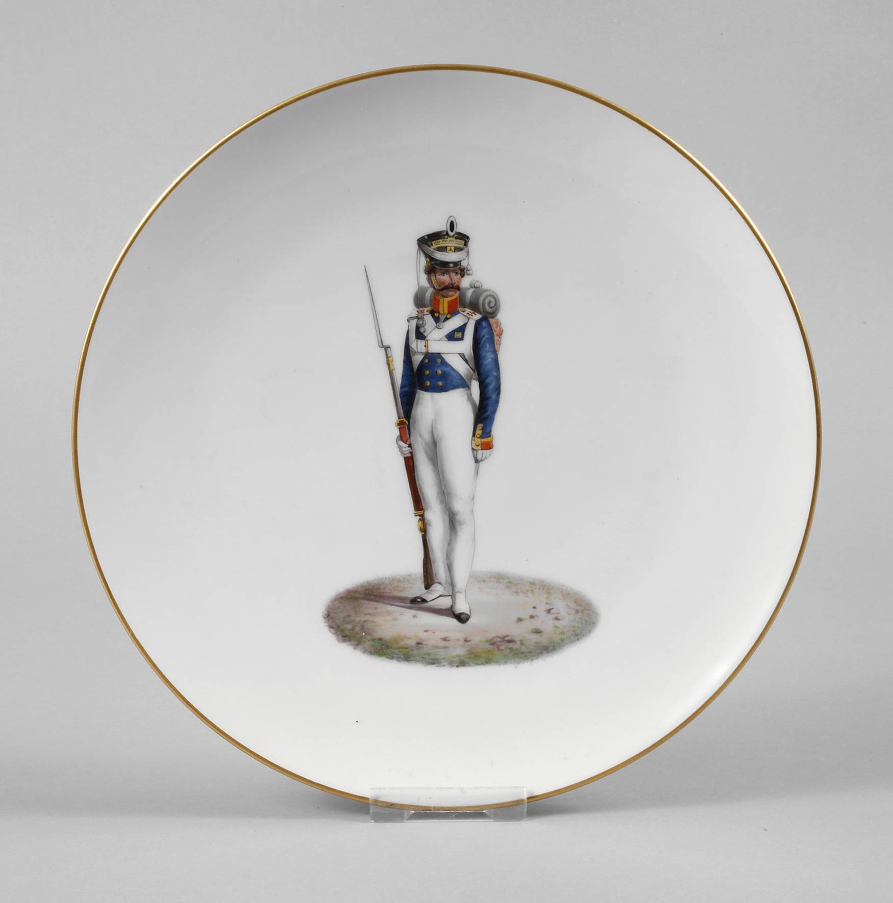 KPM Berlin Wandteller mit Offiziersabbildung