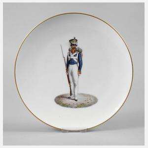 KPM Berlin Wandteller mit Offiziersabbildung
