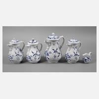 Meissen Konvolut Kannen ”Zwiebelmuster”111