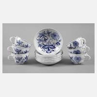 Meissen sechs Kaffeetassen ”Zwiebelmuster”111