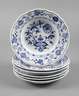 Meissen sechs Suppenteller ”Zwiebelmuster”