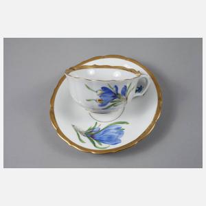 Meissen sechs Teetassen ”Blume 1”