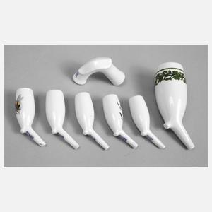 Meissen Konvolut Pfeifenköpfe